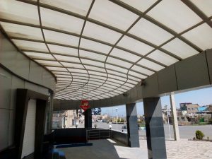 سقف ثابت استخر ویلا سعادت‌آباد